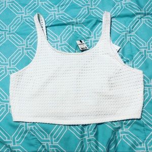 Express white crop top
